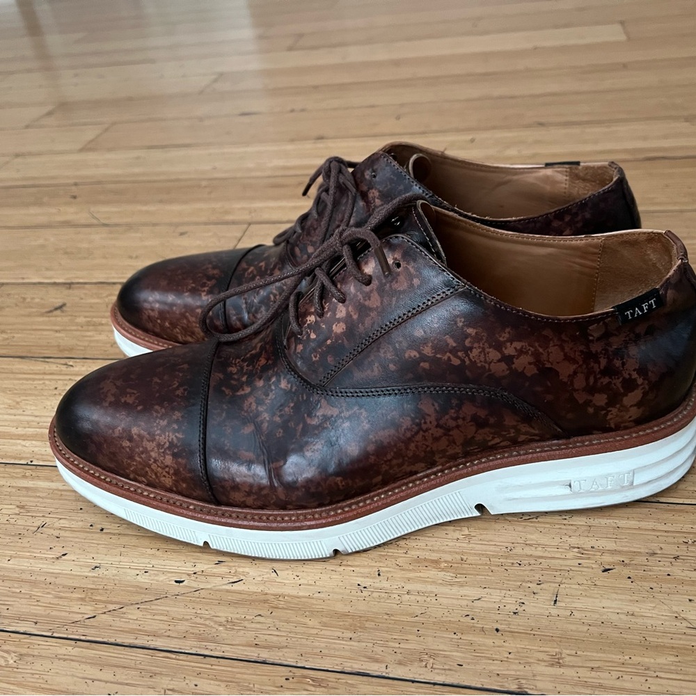 TAFT Men's Brown Leather Shoes size 10